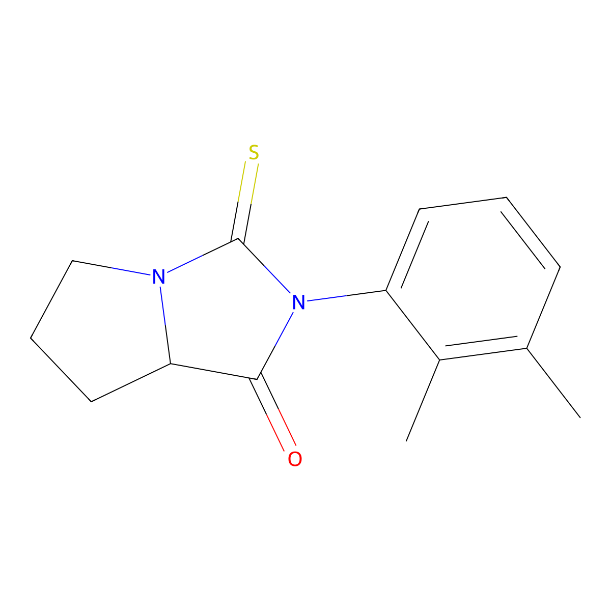 2-(2,3-dimethylphenyl)-3-thioxohexahydro-1H-pyrrolo[1,2-c]imidazol-1-one molecular structure, CAS 1219251-53-2