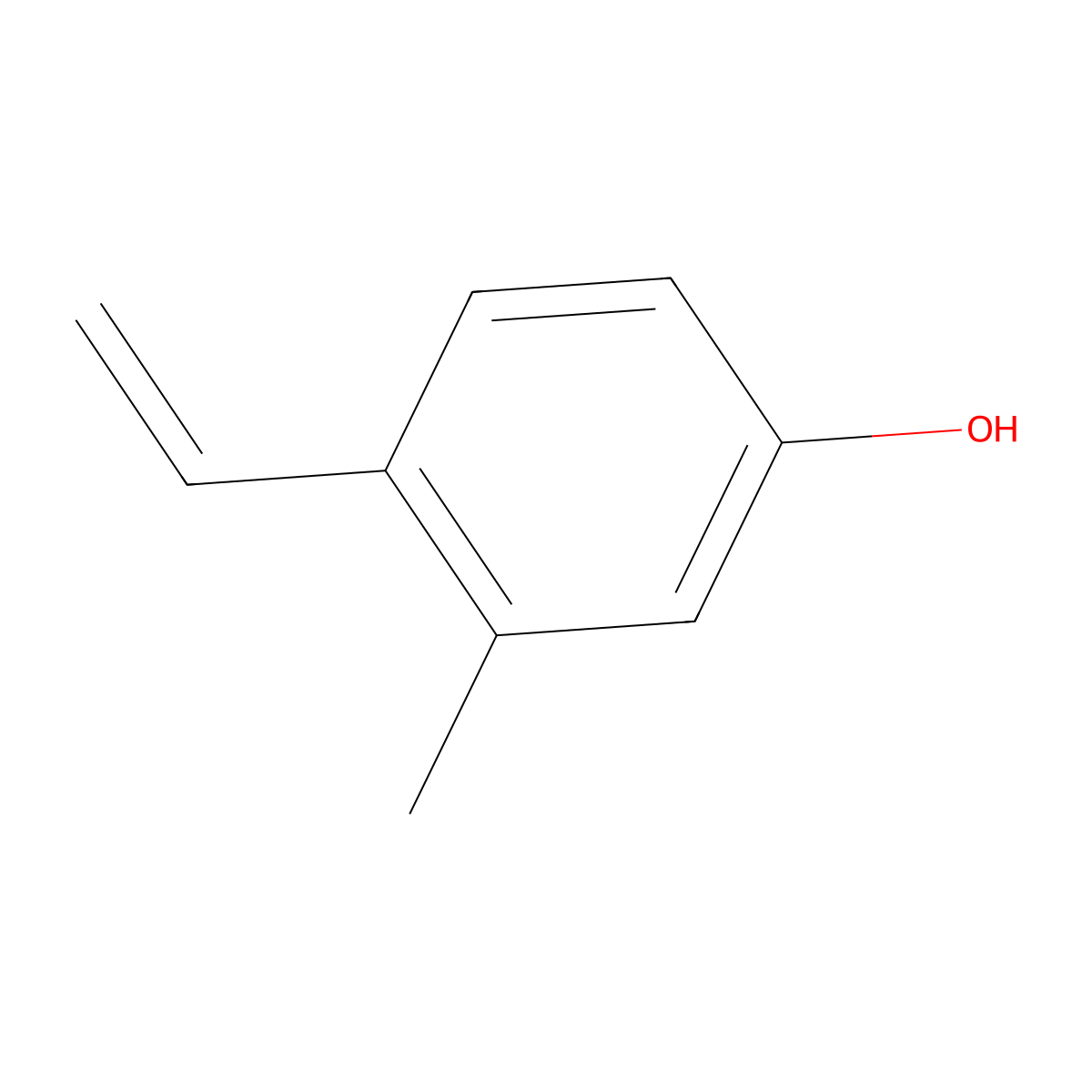 4-Ethenyl-3-methylphenol molecular structure, CAS 121927-36-4
