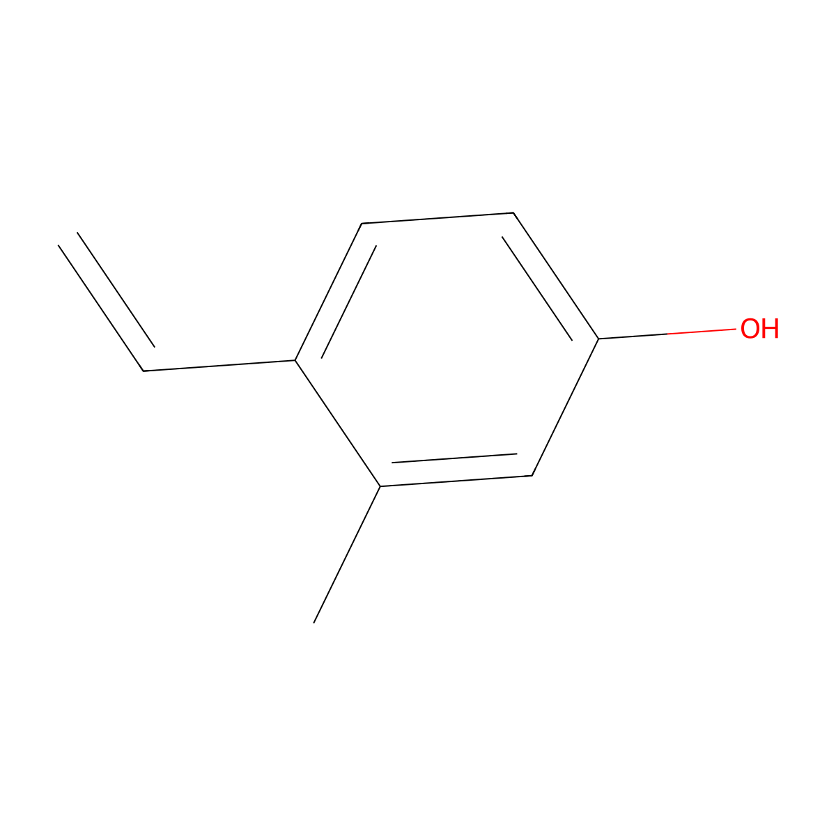 4-Ethenyl-3-methylphenol molecular structure, CAS 121927-36-4