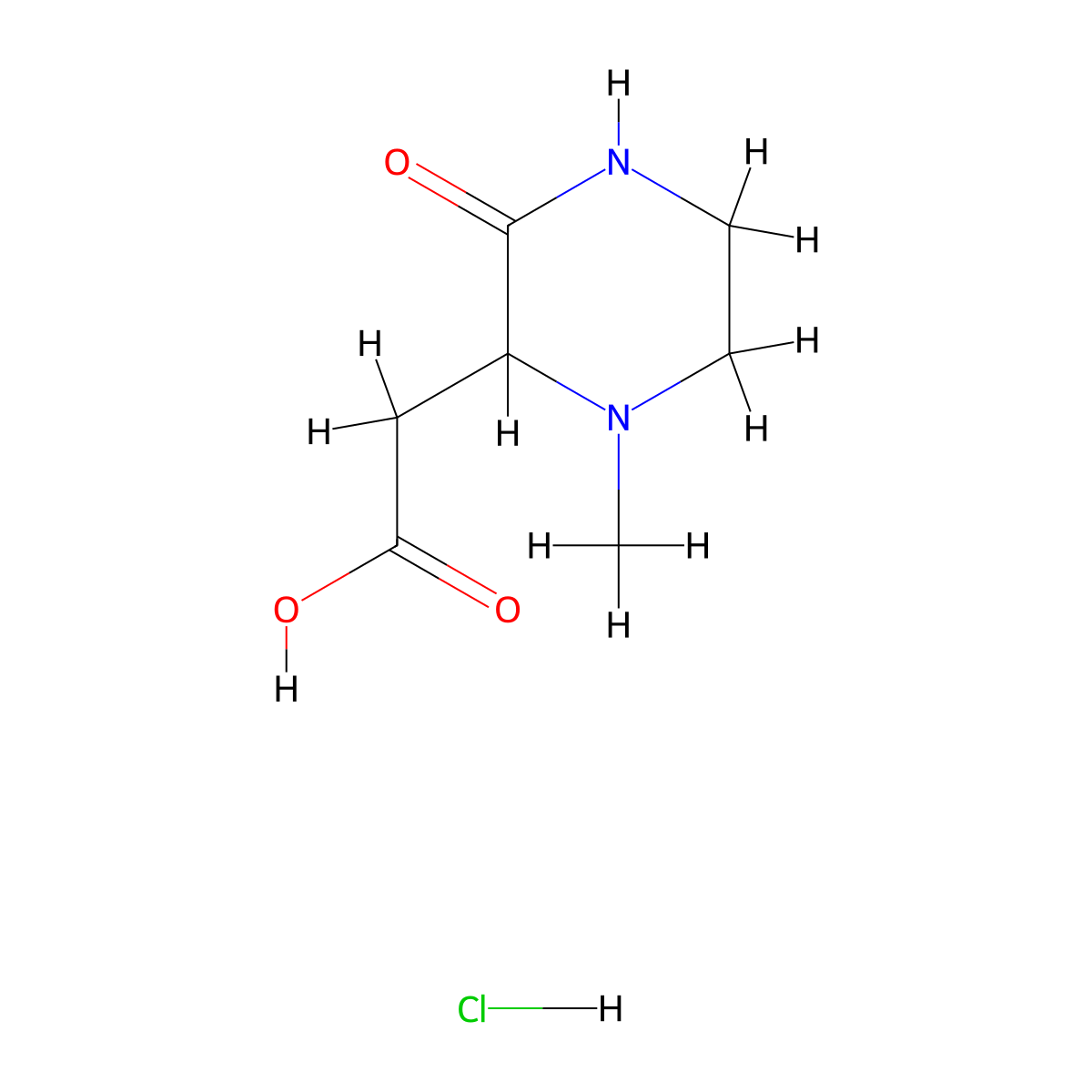 (1-Methyl-3-oxo-piperazin-2-yl)-acetic acid hydrochloride molecular structure, CAS 1219270-94-6