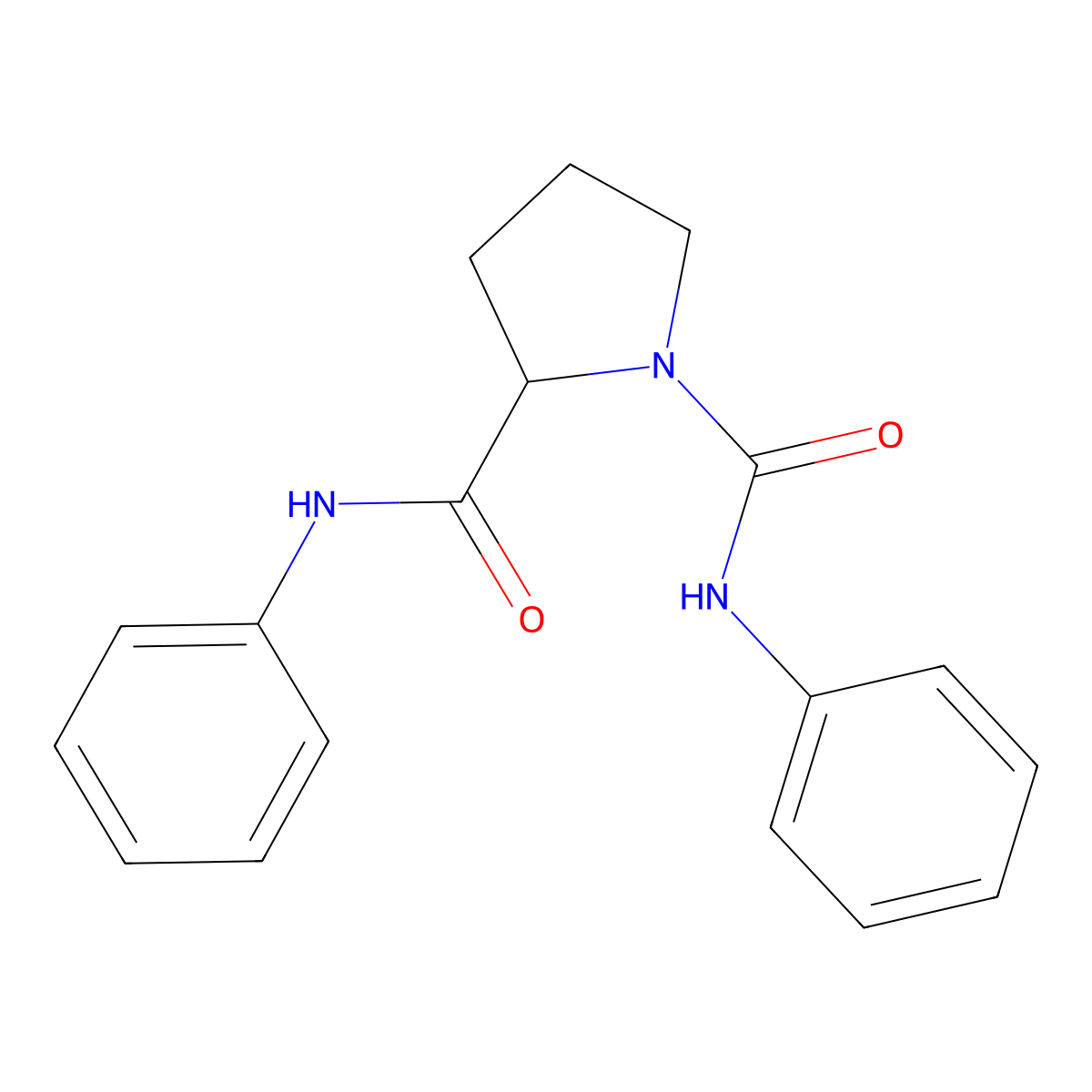 N1,N2-Diphenyl-1,2-pyrrolidinedicarboxamide molecular structure, CAS 1219346-33-4