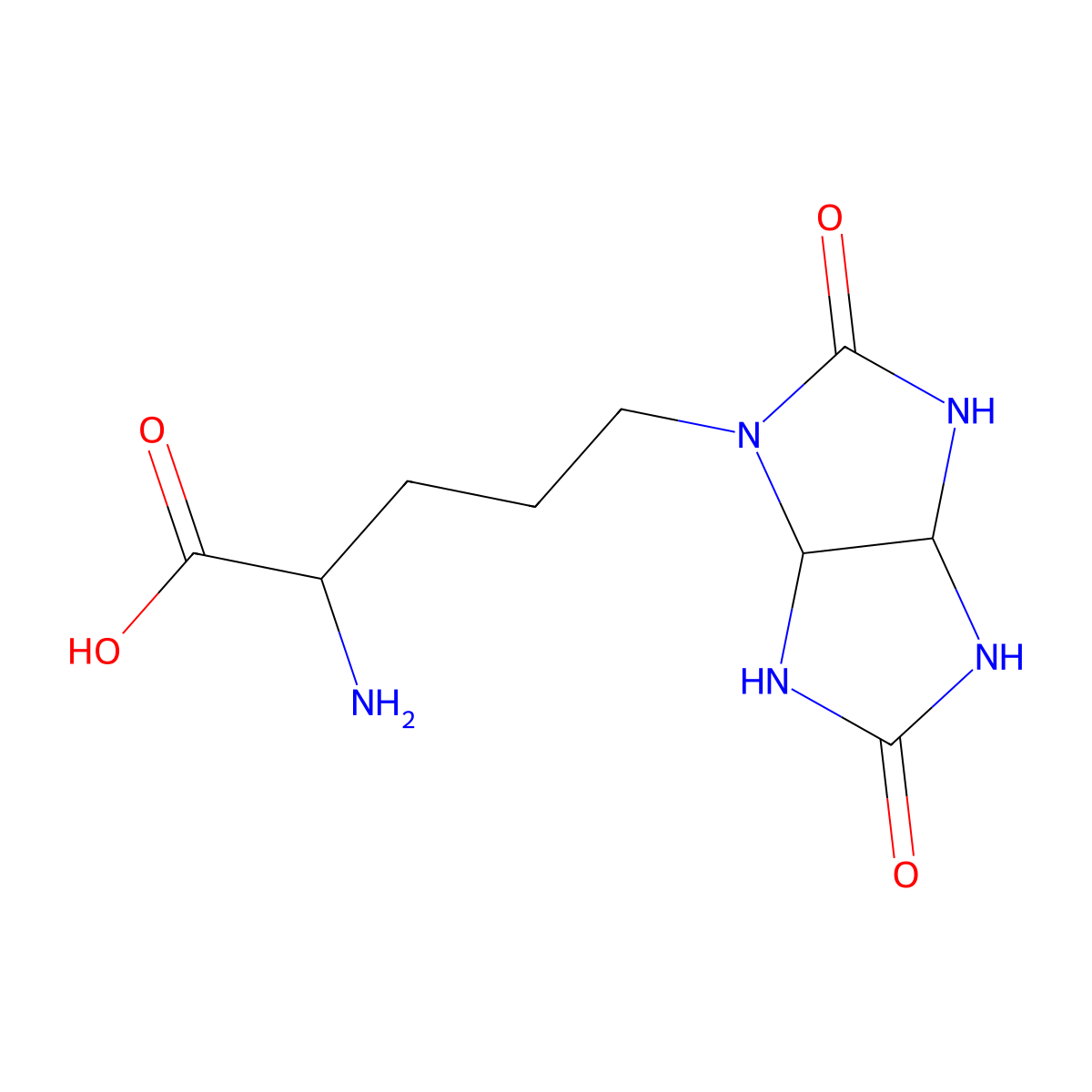 5-(2,5-Dioxohexahydroimidazo[4,5-d]imidazol-1(2H)-yl)norvaline molecular structure, CAS 1219357-80-8