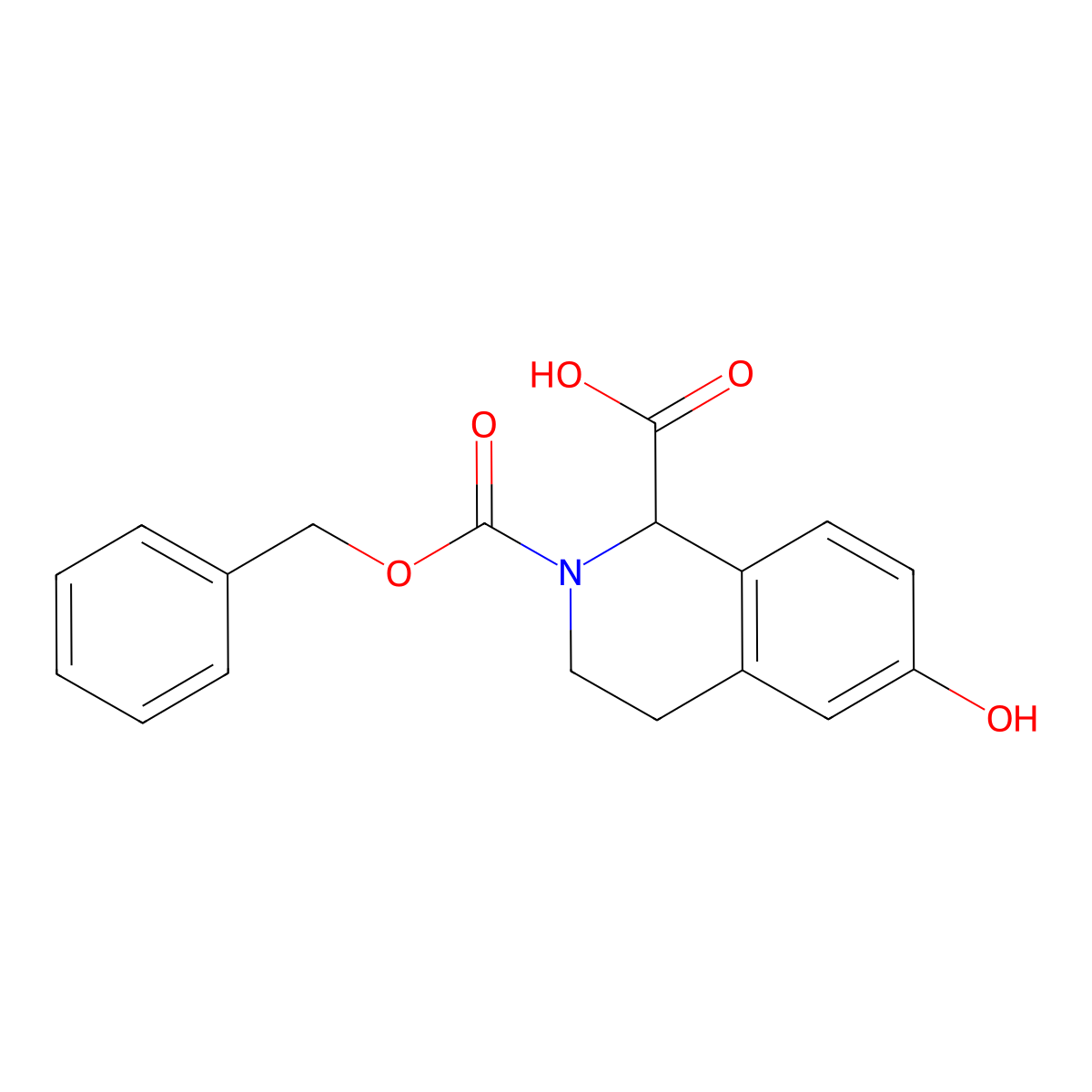 2-((Benzyloxy)carbonyl)-6-hydroxy-1,2,3,4-tetrahydroisoquinoline-1-carboxylic acid molecular structure, CAS 1219360-65-2