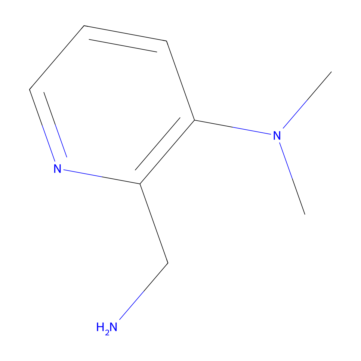2-(aminomethyl)-N,N-dimethylpyridin-3-amine molecular structure, CAS 1219364-83-6