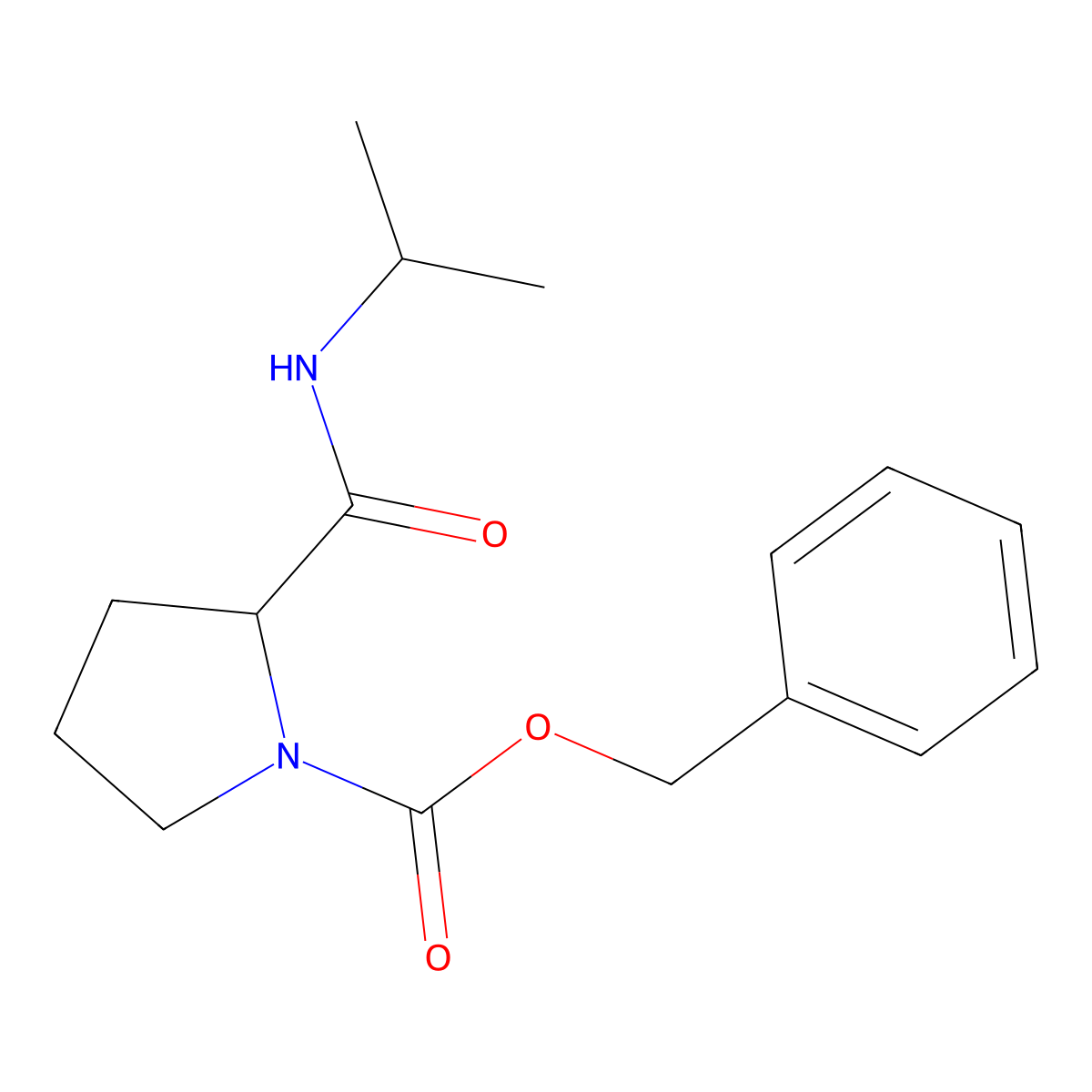 Benzyl 2-(isopropylcarbamoyl)pyrrolidine-1-carboxylate molecular structure, CAS 1219372-00-5