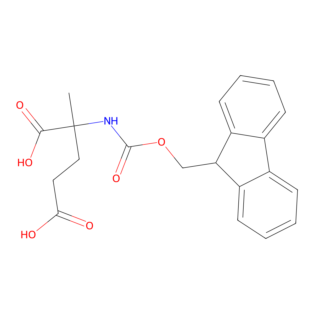 Fmoc-alpha-methyl-DL-glutamic acid molecular structure, CAS 1219372-49-2