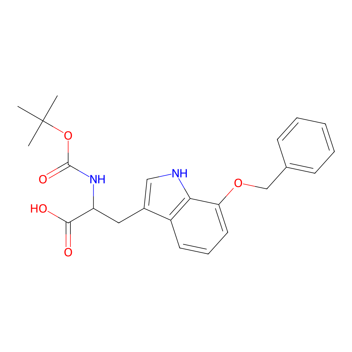 Boc-7-benzyloxy-DL-tryptophan molecular structure, CAS 1219375-22-0