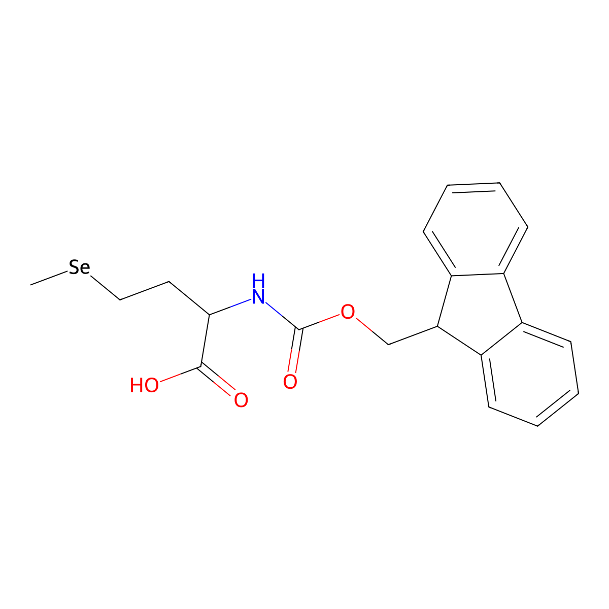 Fmoc-DL-selenomethionine molecular structure, CAS 1219375-33-3