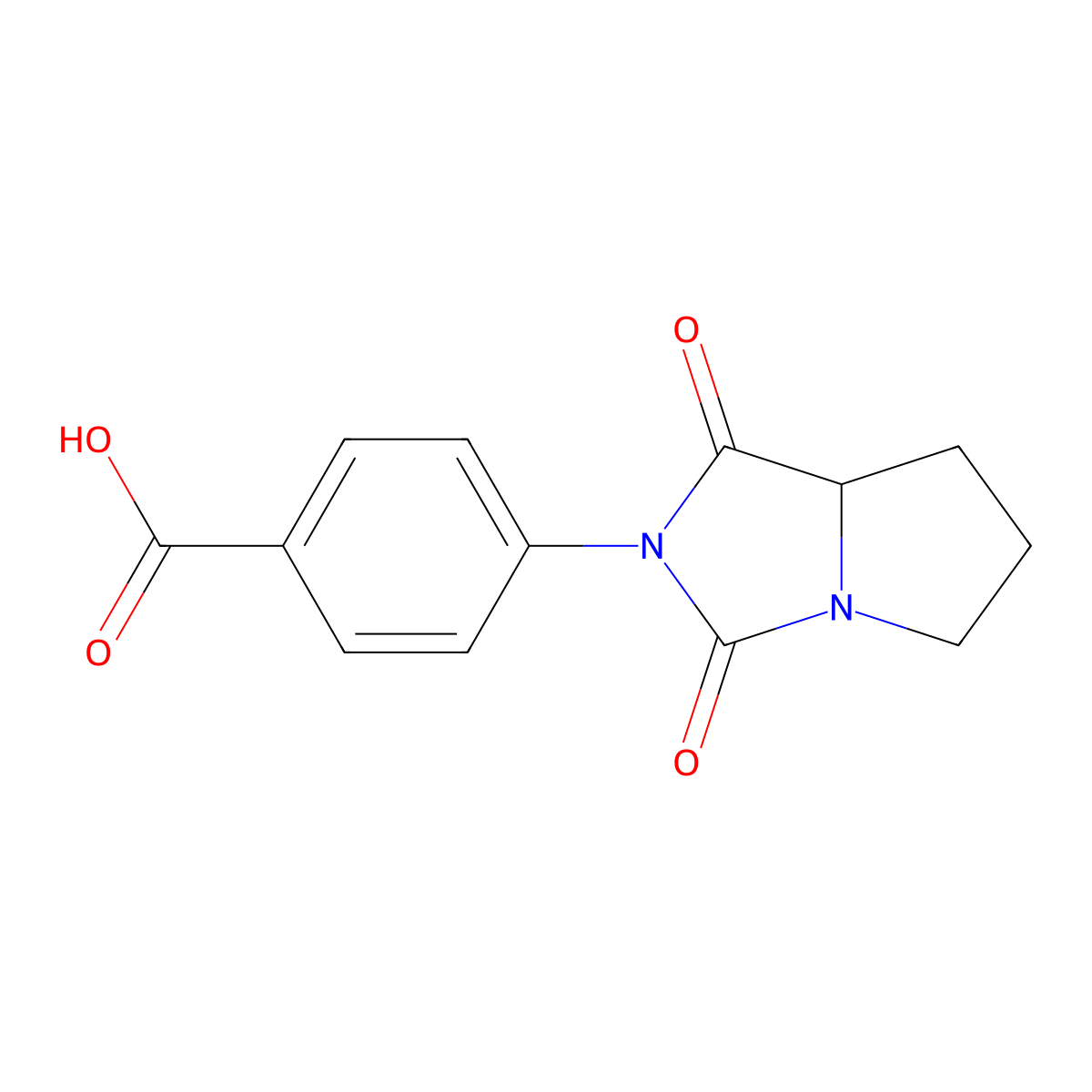 4-(1,3-dioxotetrahydro-1H-pyrrolo[1,2-c]imidazol-2(3H)-yl)benzoic acid molecular structure, CAS 1219375-49-1