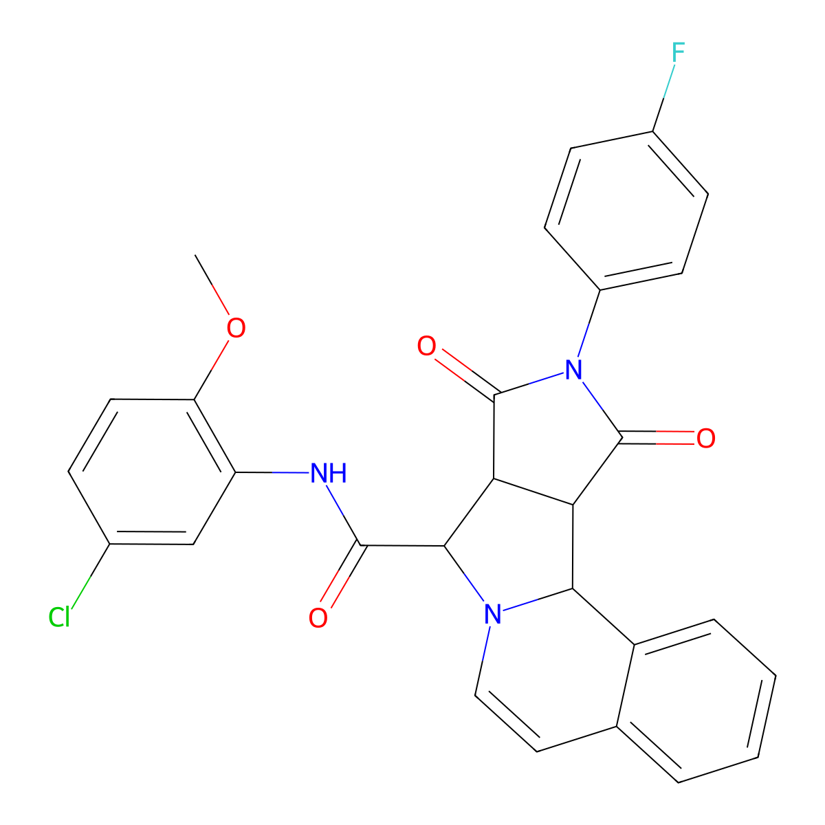 N-(5-chloro-2-methoxyphenyl)-14-(4-fluorophenyl)-13,15-dioxo-10,14-diazatetracyclo[8.6.0.02,7.012,16]hexadeca-2,4,6,8-tetraene-11-carboxamide molecular structure, CAS 1219380-73-0