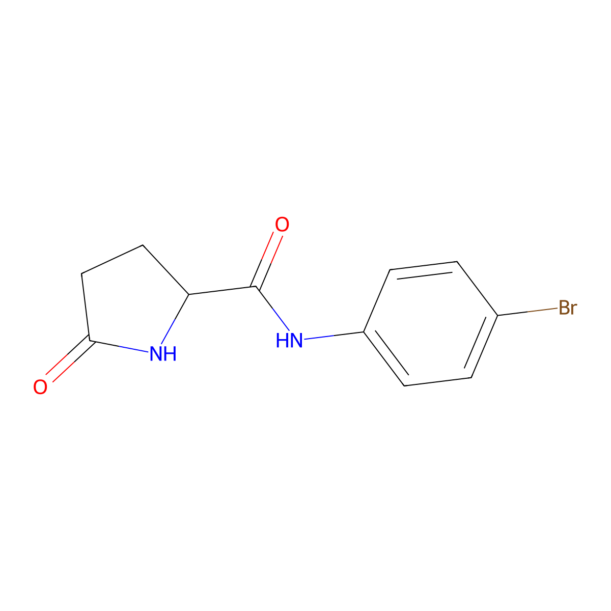 N-(4-Bromophenyl)-5-oxo-2-pyrrolidinecarboxamide molecular structure, CAS 1219388-16-5