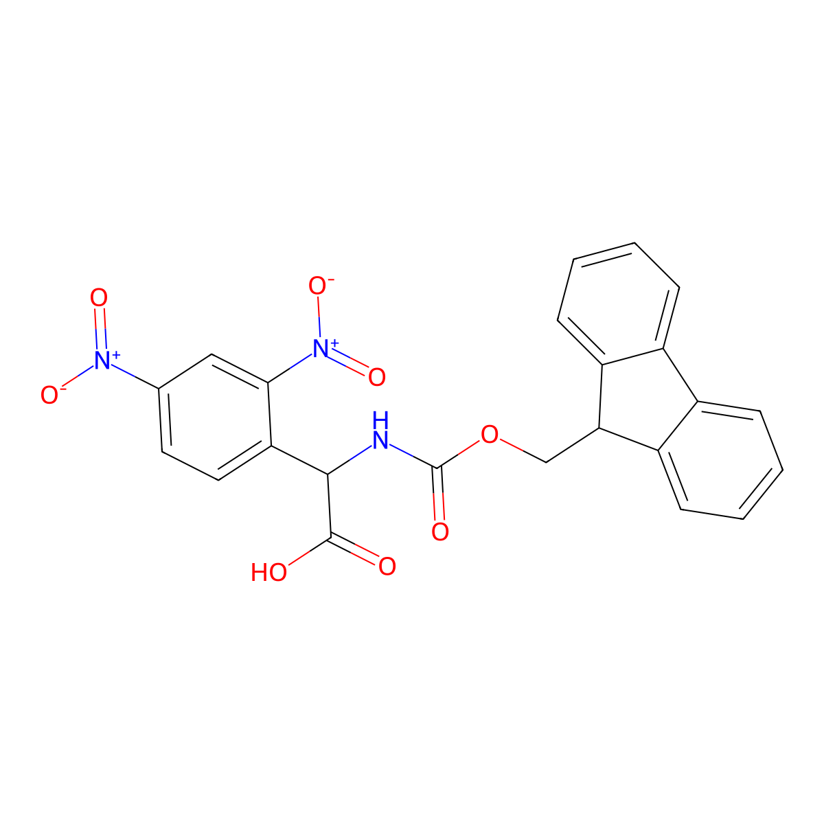Fmoc-2,4-dinitro-DL-phenylglycine molecular structure, CAS 1219389-84-0