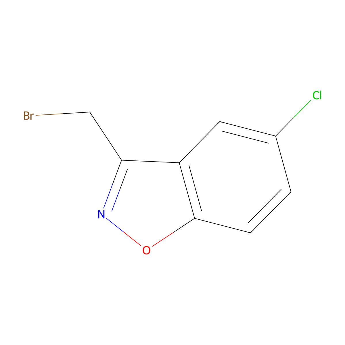 3-(Bromomethyl)-5-chlorobenzo[d]isoxazole molecular structure, CAS 121940-71-4