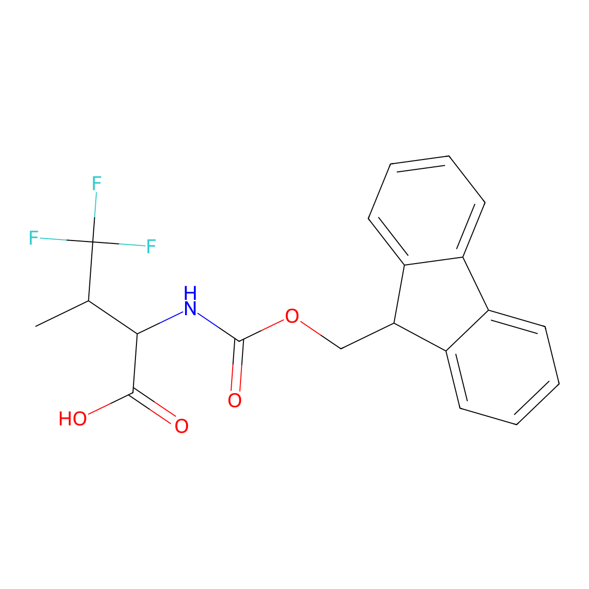 Fmoc-4,4,4-trifluoro-DL-valine molecular structure, CAS 1219402-20-6