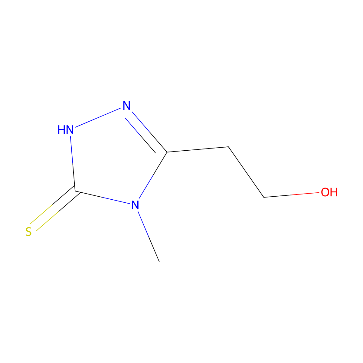 2-(4-methyl-5-sulfanyl-4H-1,2,4-triazol-3-yl)ethan-1-ol molecular structure, CAS 121941-90-0