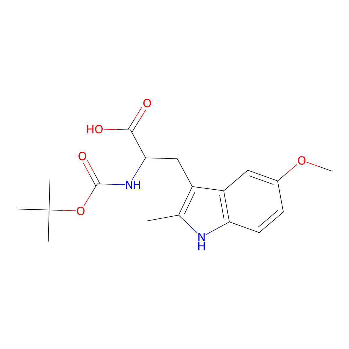 Boc-5-methoxy-2-methyl-DL-tryptophan molecular structure, CAS 1219410-28-2