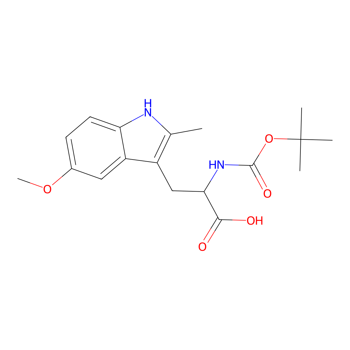 Boc-5-methoxy-2-methyl-DL-tryptophan molecular structure, CAS 1219410-28-2