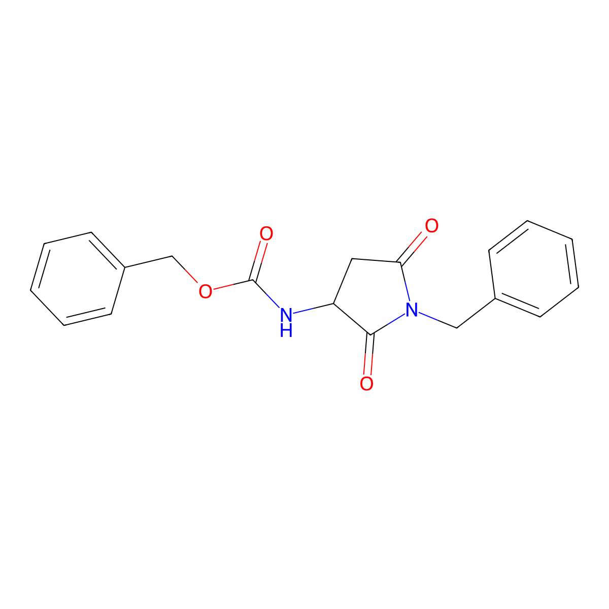 Benzyl (1-benzyl-2,5-dioxopyrrolidin-3-yl)carbamate molecular structure, CAS 1219424-59-5
