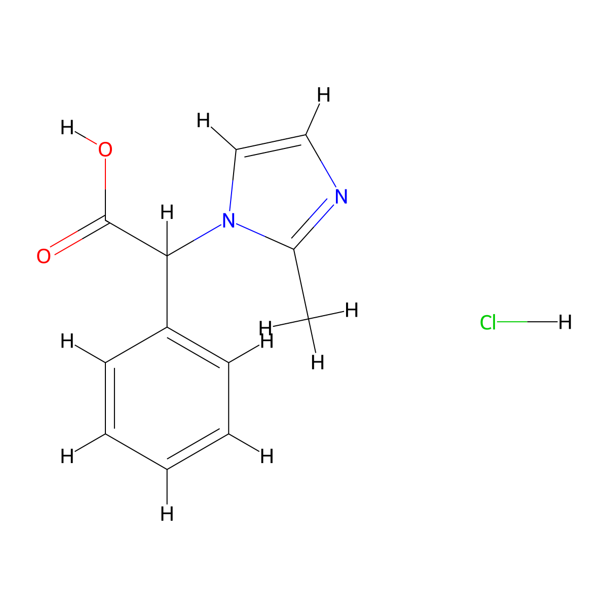 (2-Methyl-imidazol-1-YL)-phenyl-acetic acid hydrochloride molecular structure, CAS 1219431-57-8