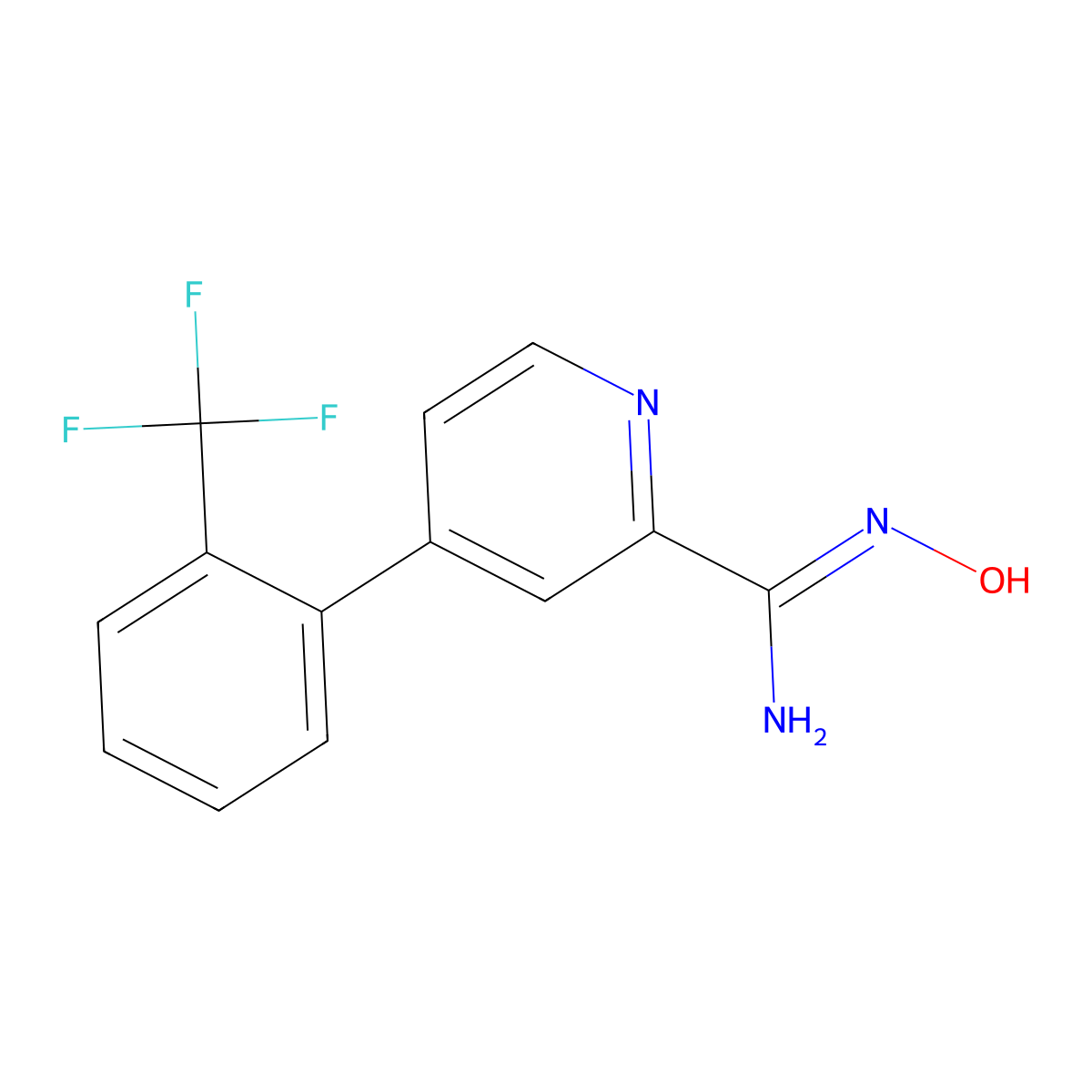 N-Hydroxy-4-(2-trifluoromethylphenyl)-pyridine-2-carboxamidine molecular structure, CAS 1219454-22-4
