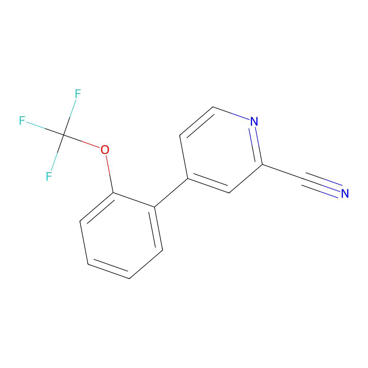 4-(2-Trifluoromethoxyphenyl)pyridine-2-carbonitrile molecular structure, CAS 1219454-27-9