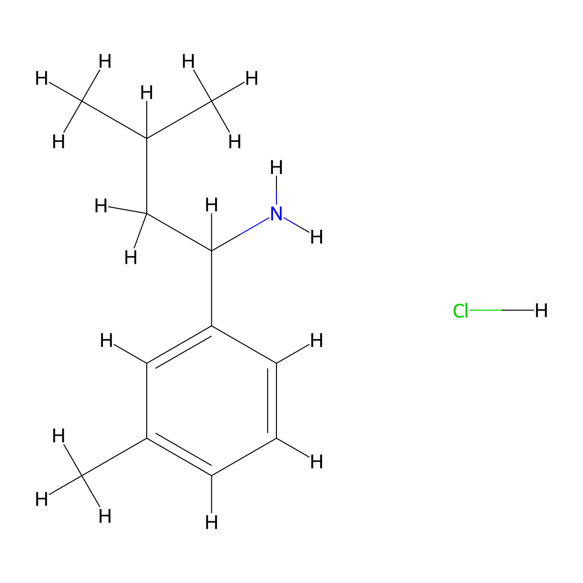 3-Methyl-1-(m-tolyl)butan-1-amine hydrochloride molecular structure, CAS 1219455-84-1