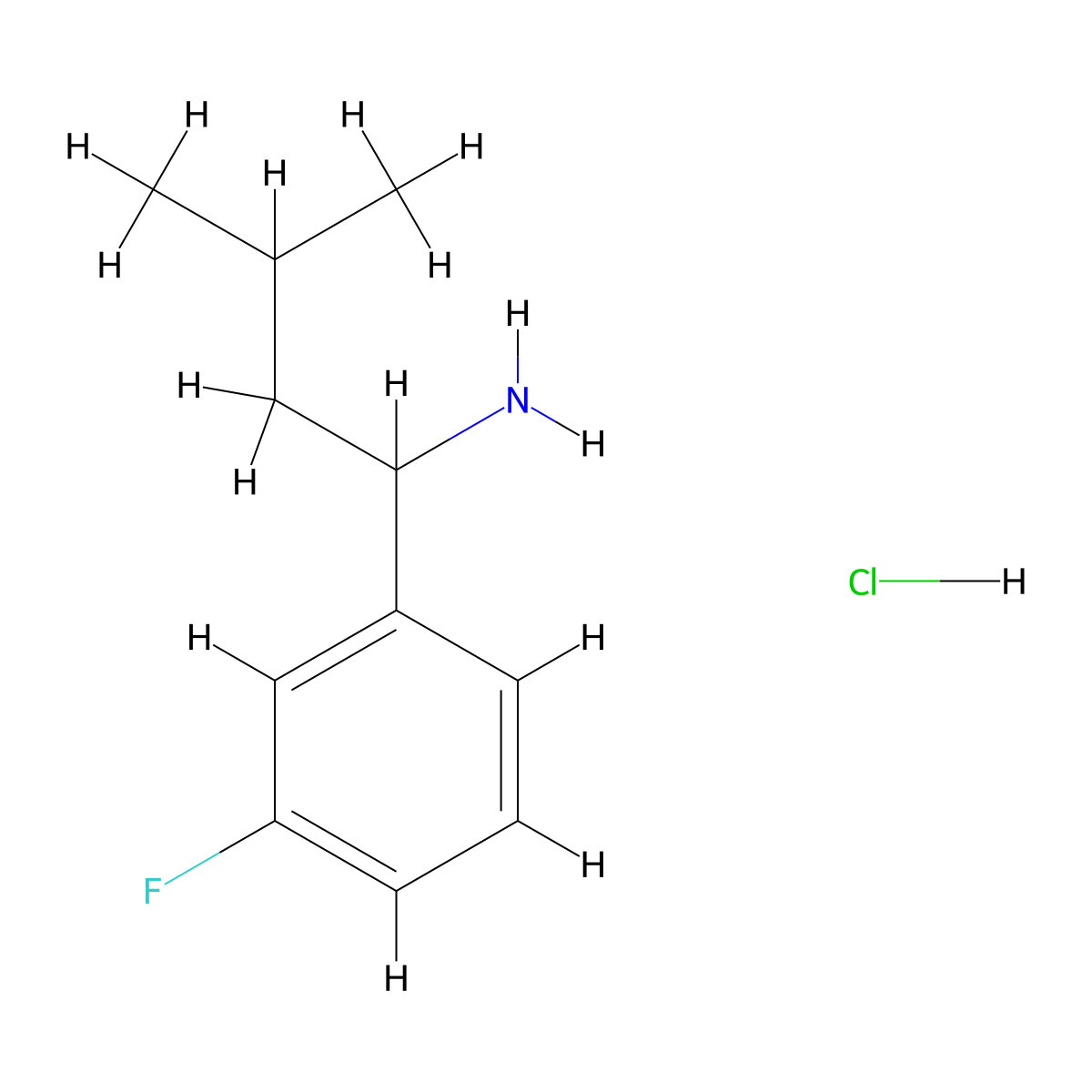 1-(3-Fluorophenyl)-3-methylbutan-1-amine hydrochloride molecular structure, CAS 1219455-87-4