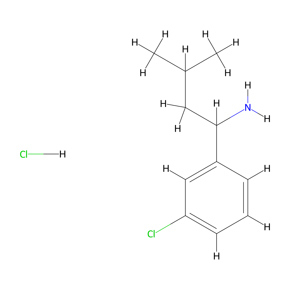 1-(3-Chlorophenyl)-3-methylbutan-1-amine hydrochloride molecular structure, CAS 1219455-95-4