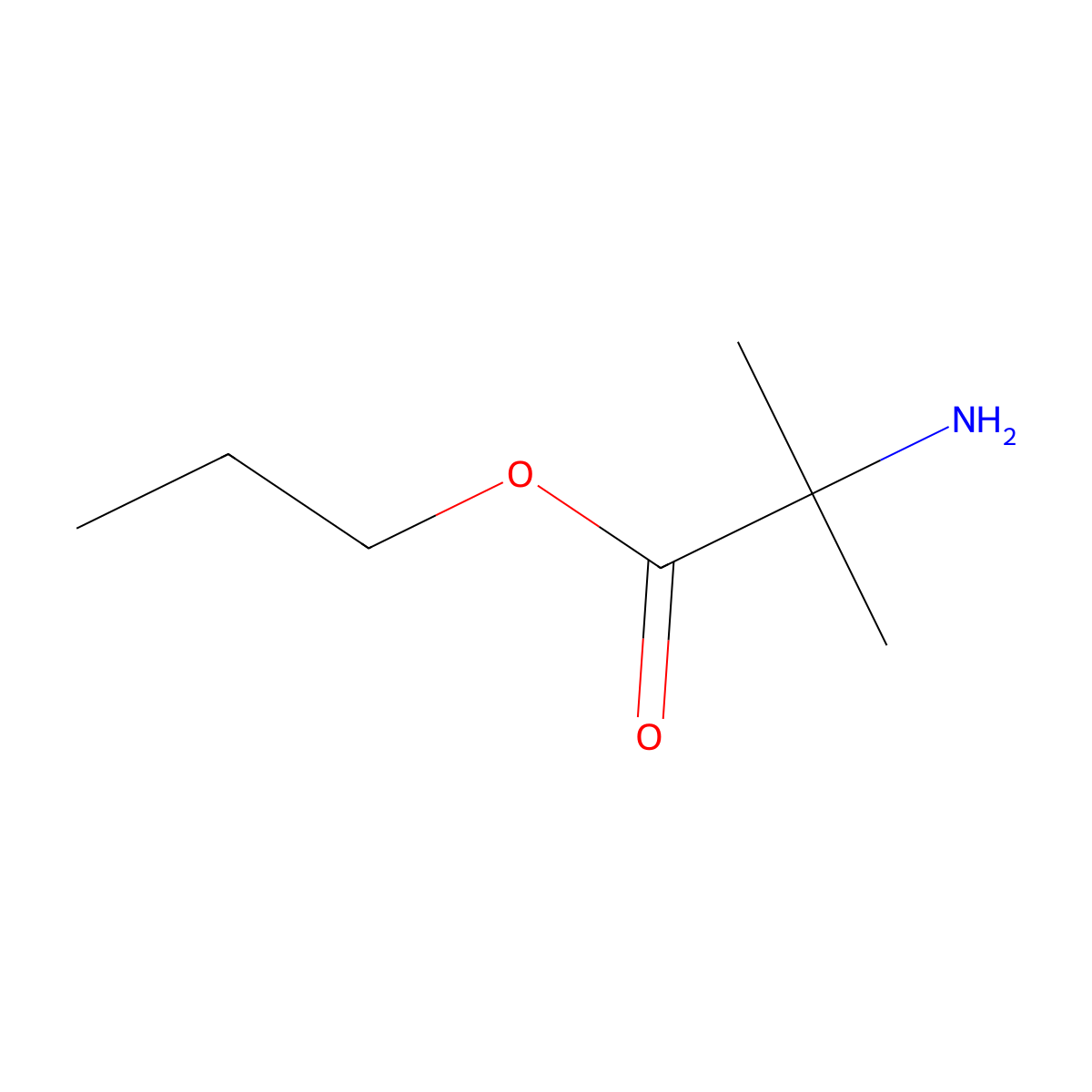 Propyl 2-amino-2-methylpropanoate molecular structure, CAS 1219456-26-4