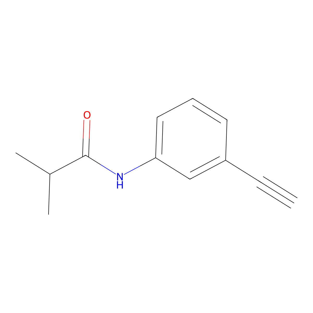 N-(3-ethynylphenyl)-2-methylpropanamide molecular structure, CAS 1219481-71-6