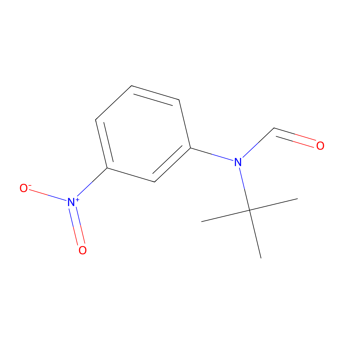 N-tert-butyl-N-(3-nitrophenyl)formamide molecular structure, CAS 121953-58-0