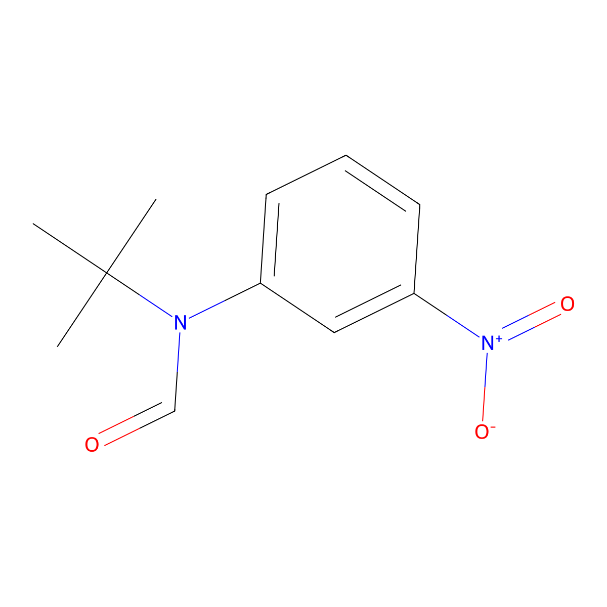 N-tert-butyl-N-(3-nitrophenyl)formamide molecular structure, CAS 121953-58-0