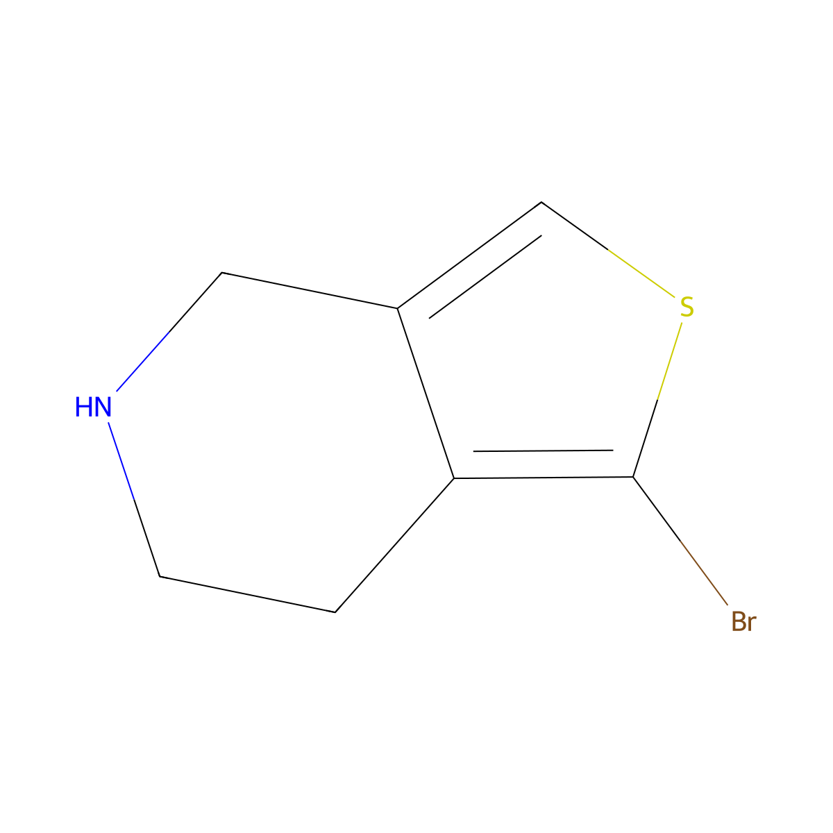 1-Bromo-4,5,6,7-tetrahydrothieno[3,4-c]pyridine molecular structure, CAS 1219531-56-2