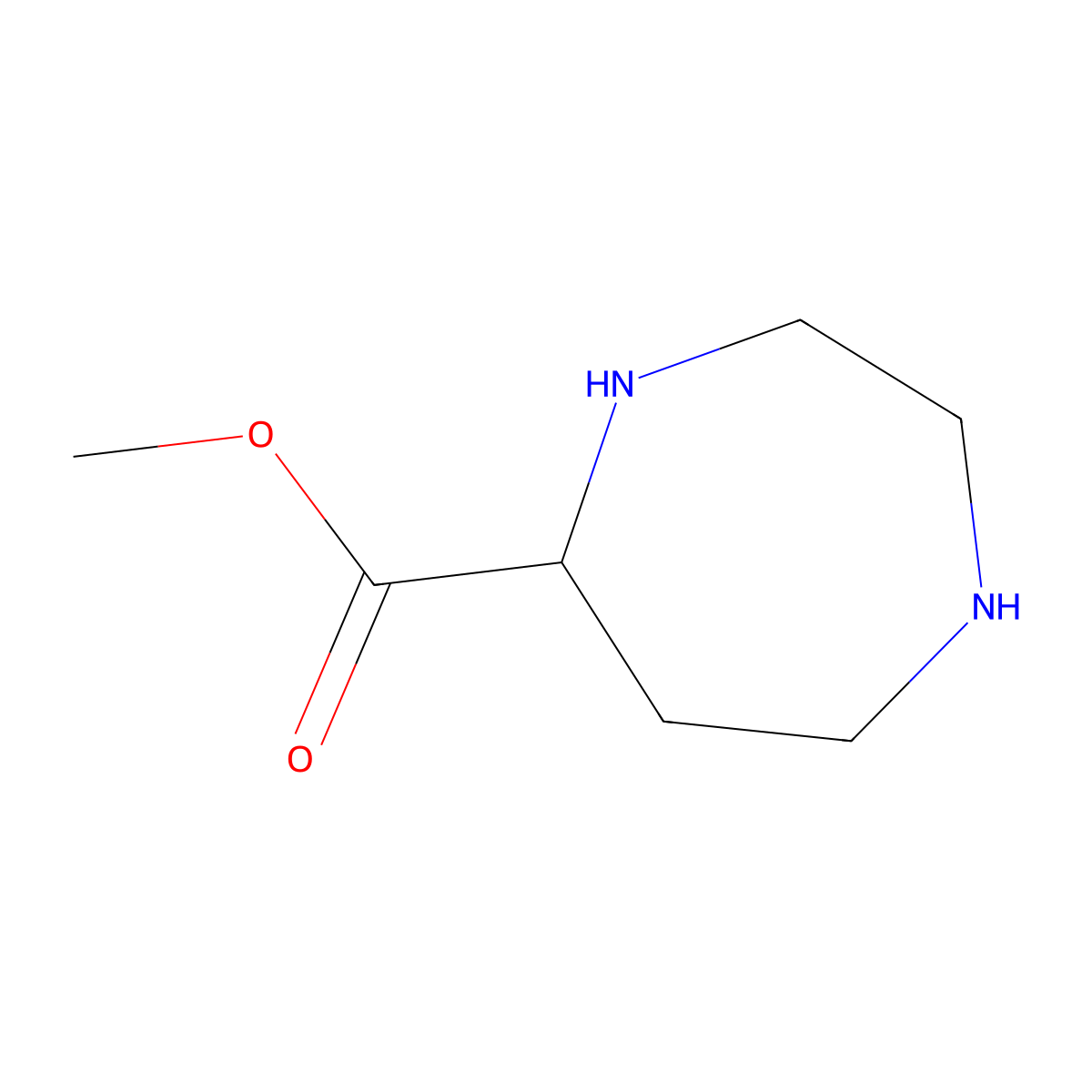 Methyl 1,4-diazepane-5-carboxylate molecular structure, CAS 1219532-47-4