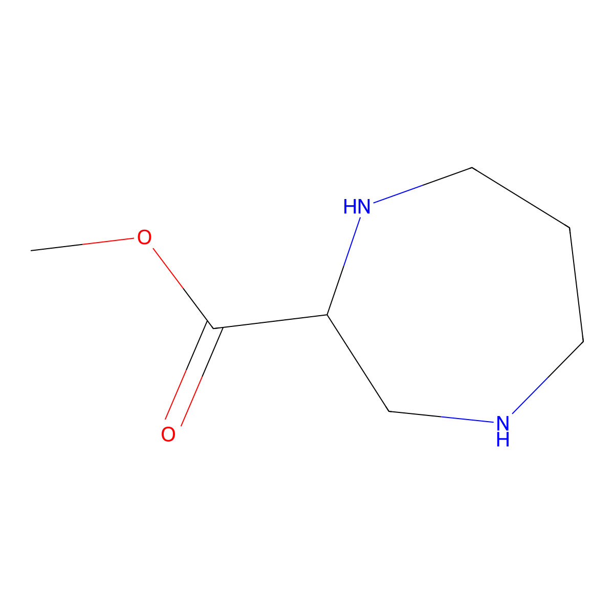 Methyl 1,4-diazepane-2-carboxylate molecular structure, CAS 1219532-80-5