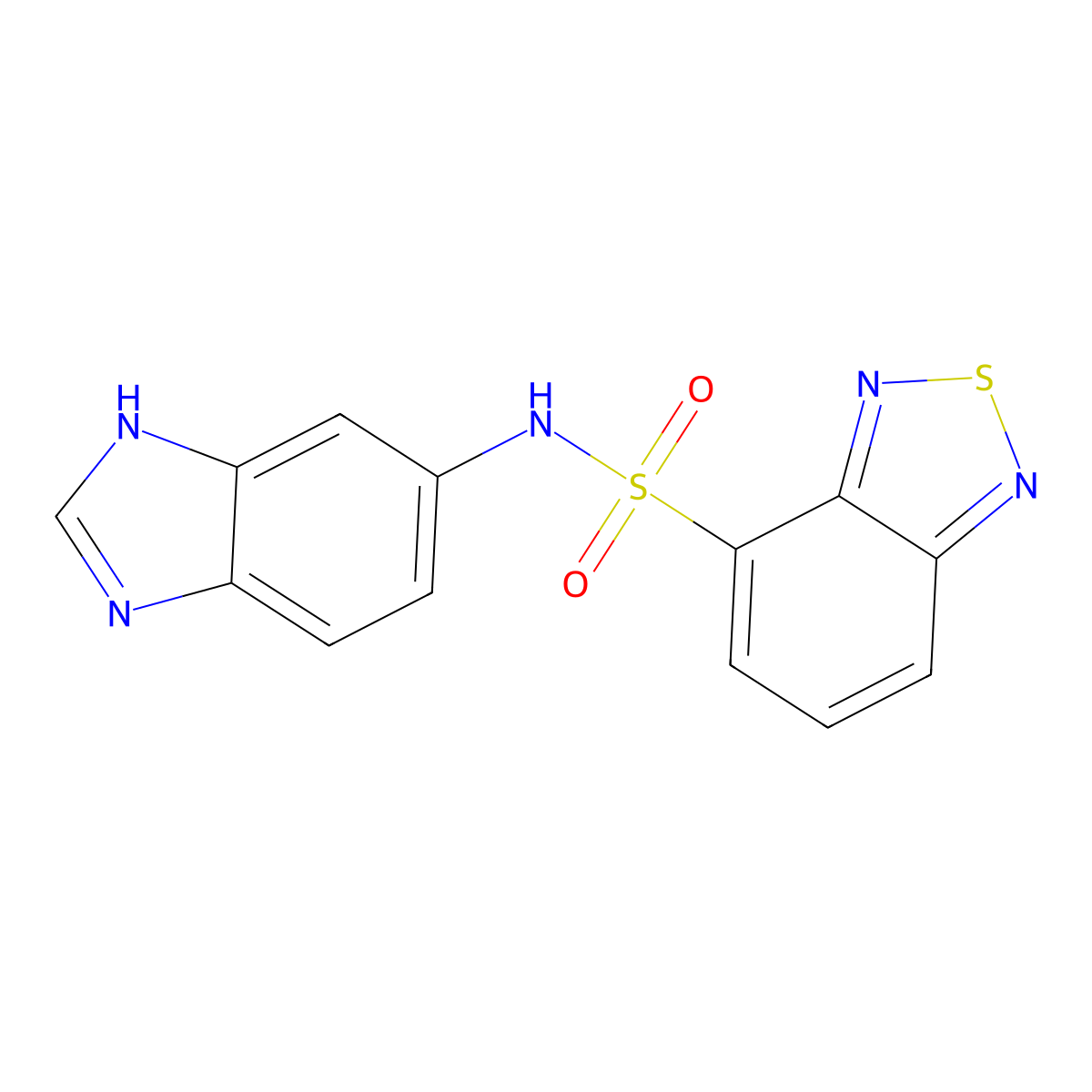 N-(1H-benzimidazol-6-yl)-2,1,3-benzothiadiazole-4-sulfonamide molecular structure, CAS 1219538-93-8