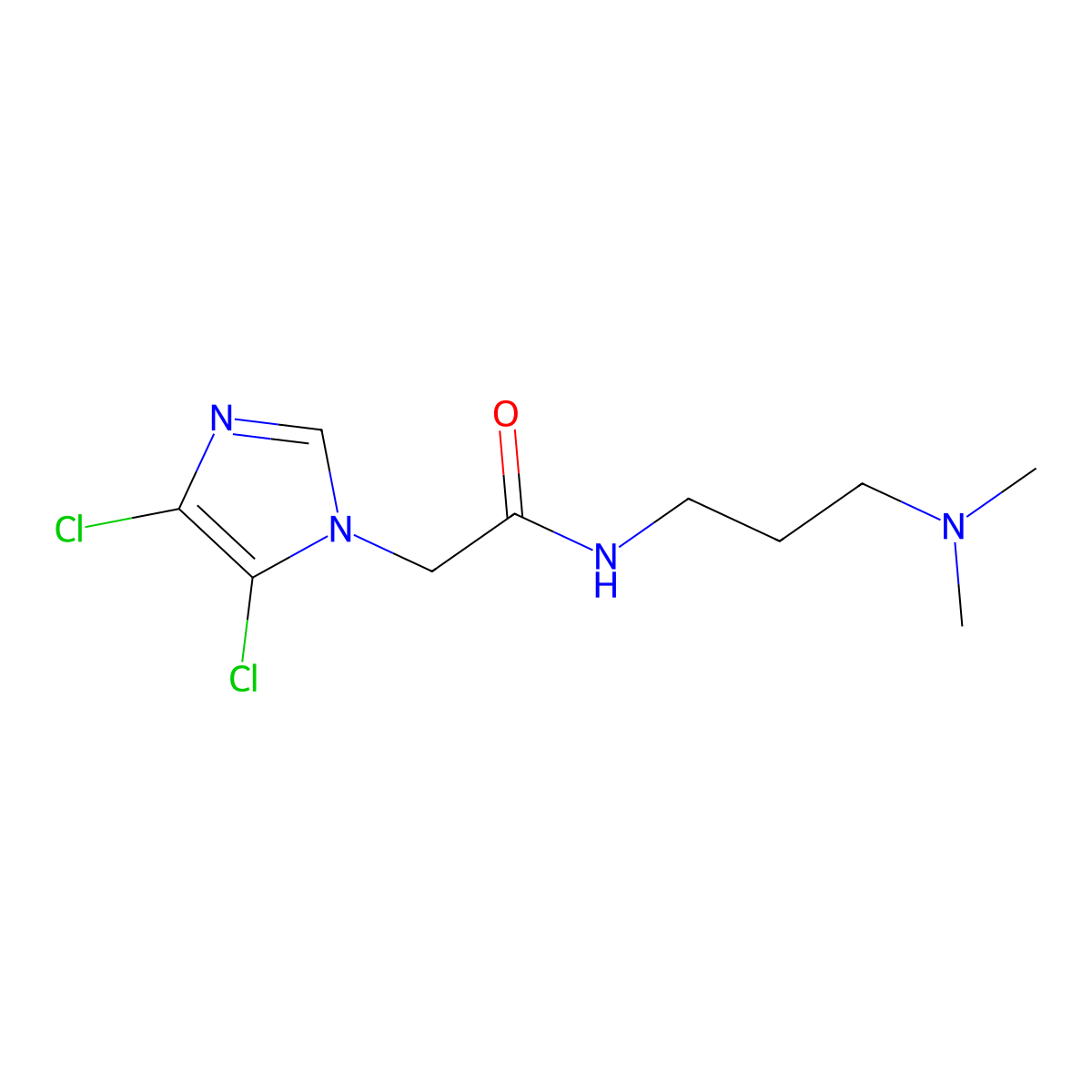 2-(4,5-dichloro-1H-imidazol-1-yl)-N-[3-(dimethylamino)propyl]acetamide molecular structure, CAS 1219539-47-5