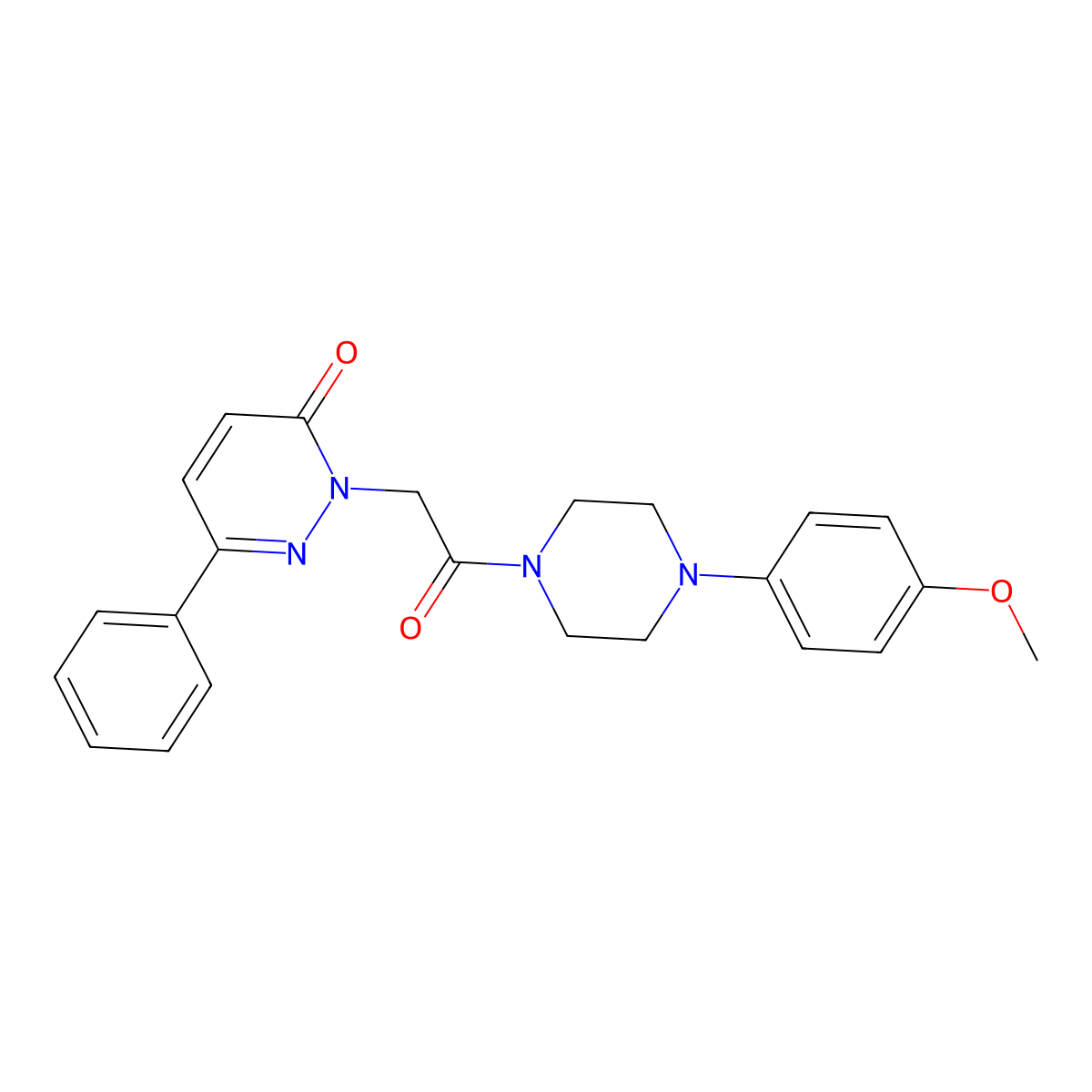 2-(2-(4-(4-methoxyphenyl)piperazin-1-yl)-2-oxoethyl)-6-phenylpyridazin-3(2H)-one molecular structure, CAS 1219539-66-8