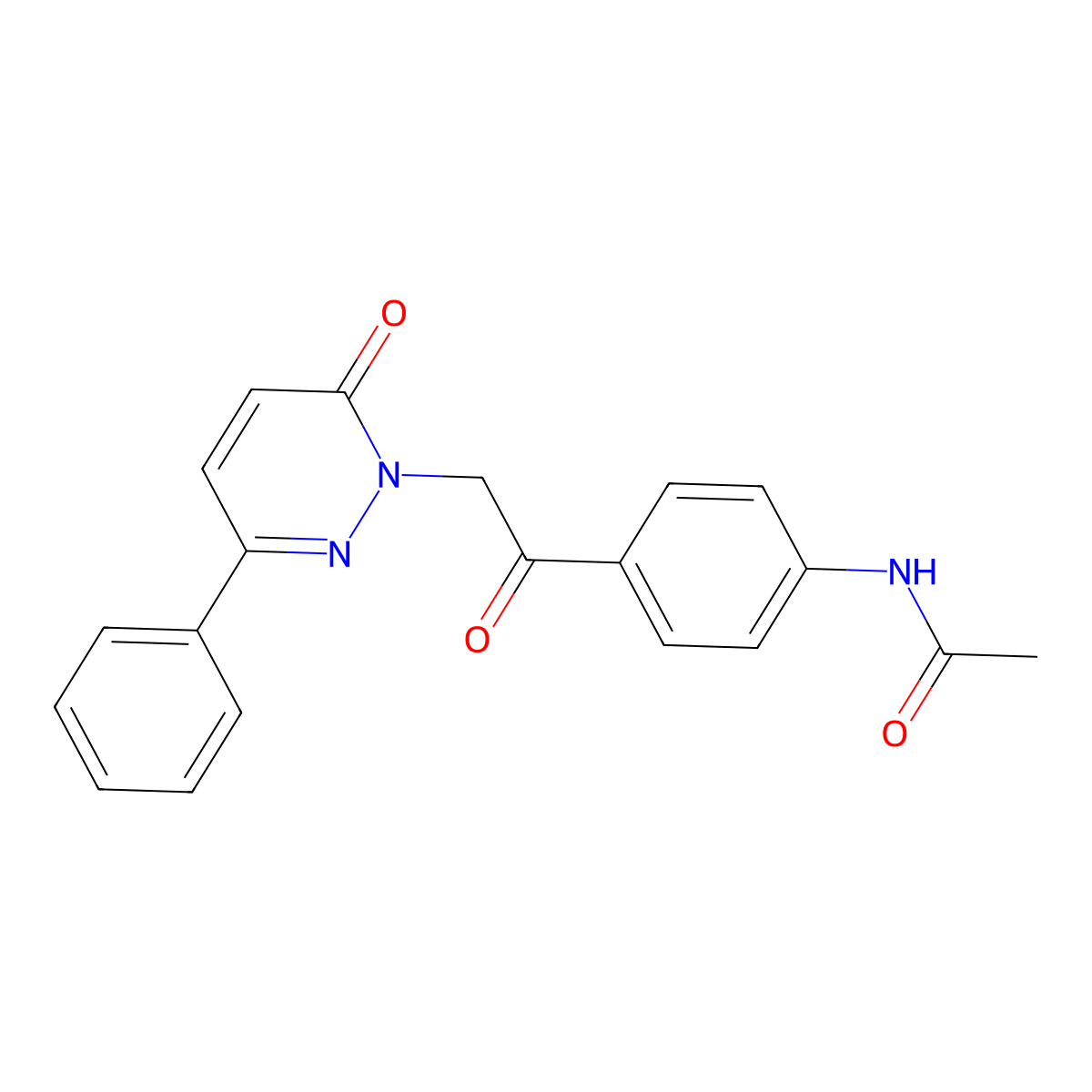 N-{4-[(6-oxo-3-phenylpyridazin-1(6H)-yl)acetyl]phenyl}acetamide molecular structure, CAS 1219539-80-6