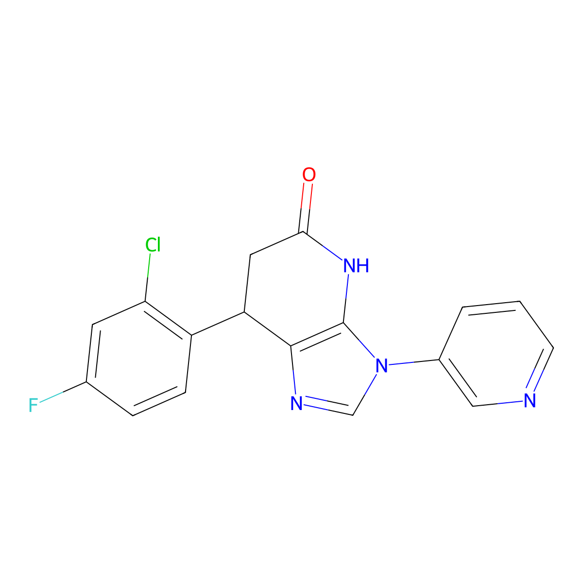 7-(2-chloro-4-fluorophenyl)-3-(pyridin-3-yl)-6,7-dihydro-3H-imidazo[4,5-b]pyridin-5-ol molecular structure, CAS 1219539-97-5