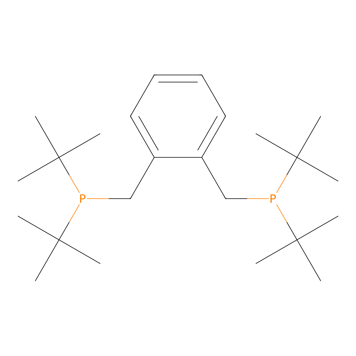 1,2-Bis(di-tert-butylphosphinomethyl)benzene molecular structure, CAS 121954-50-5