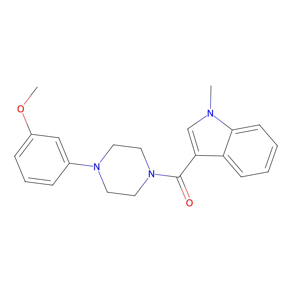 [4-(3-methoxyphenyl)piperazin-1-yl](1-methyl-1H-indol-3-yl)methanone molecular structure, CAS 1219540-00-7