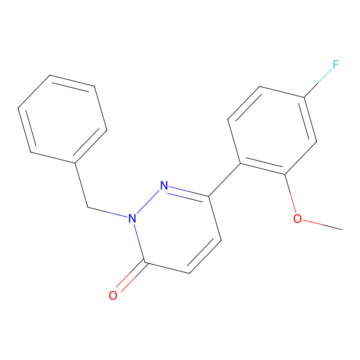 2-benzyl-6-(4-fluoro-2-methoxyphenyl)pyridazin-3(2H)-one molecular structure, CAS 1219540-27-8