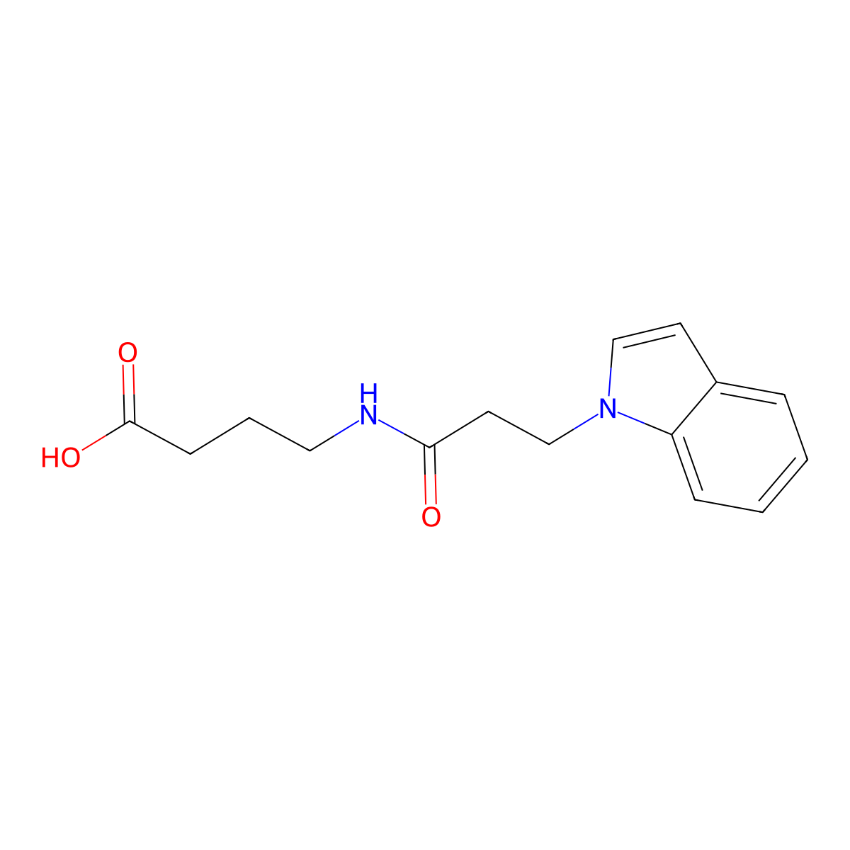 4-{[3-(1H-indol-1-yl)propanoyl]amino}butanoic acid molecular structure, CAS 1219540-31-4