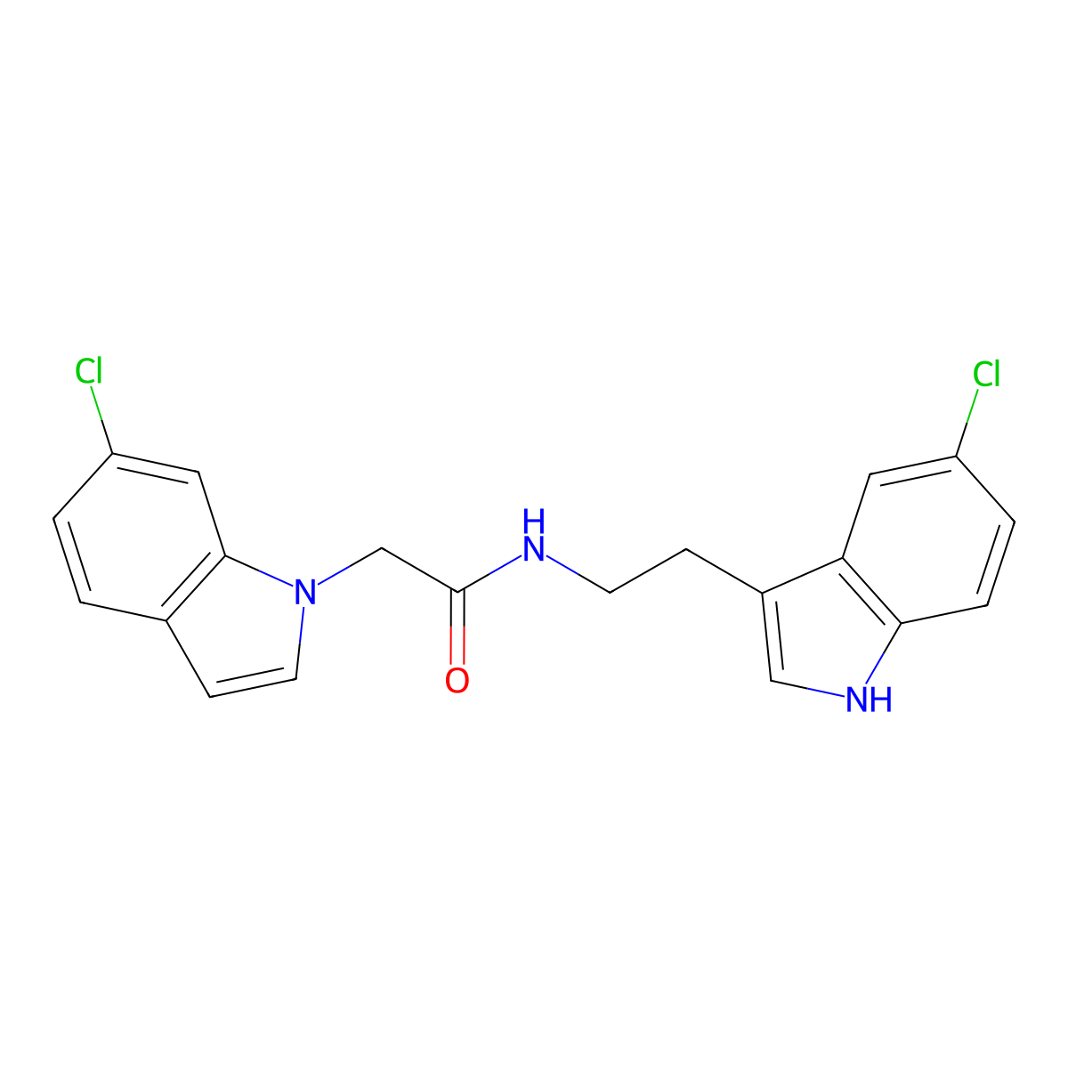 2-(6-chloro-1H-indol-1-yl)-N-[2-(5-chloro-1H-indol-3-yl)ethyl]acetamide molecular structure, CAS 1219540-36-9