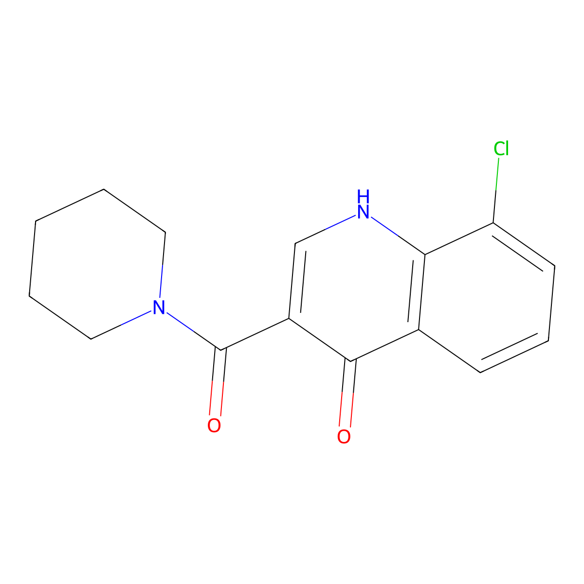 (8-Chloro-4-hydroxyquinolin-3-yl)(piperidin-1-yl)methanone molecular structure, CAS 1219540-37-0