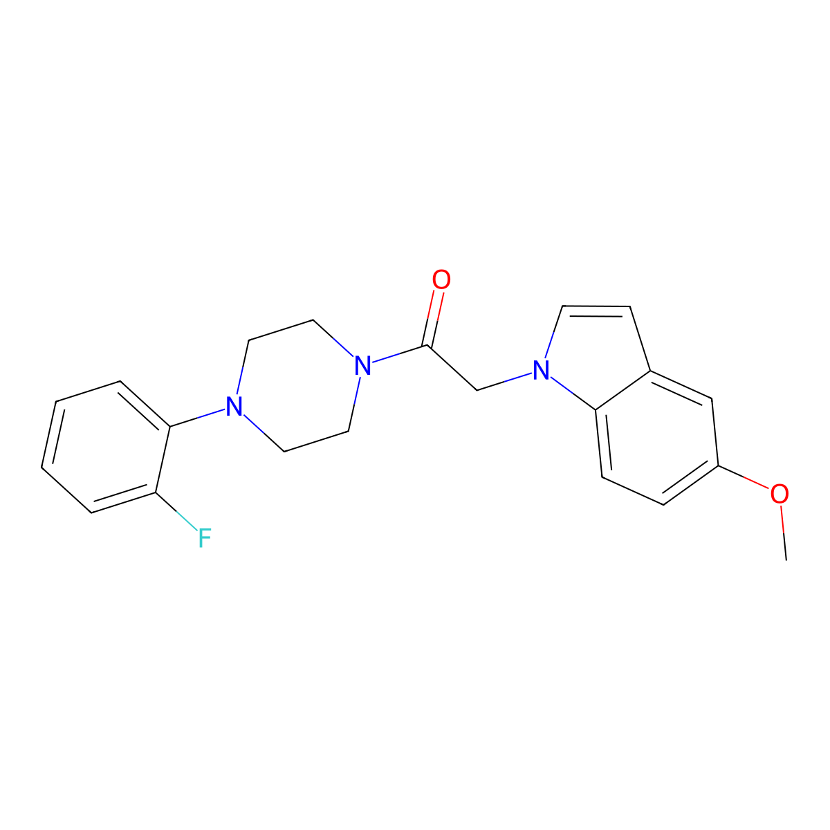 1-[4-(2-fluorophenyl)piperazin-1-yl]-2-(5-methoxy-1H-indol-1-yl)ethanone molecular structure, CAS 1219540-41-6