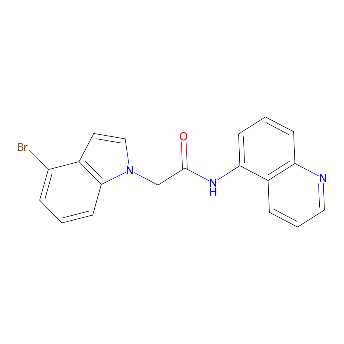 2-(4-bromo-1H-indol-1-yl)-N-(quinolin-5-yl)acetamide molecular structure, CAS 1219540-45-0