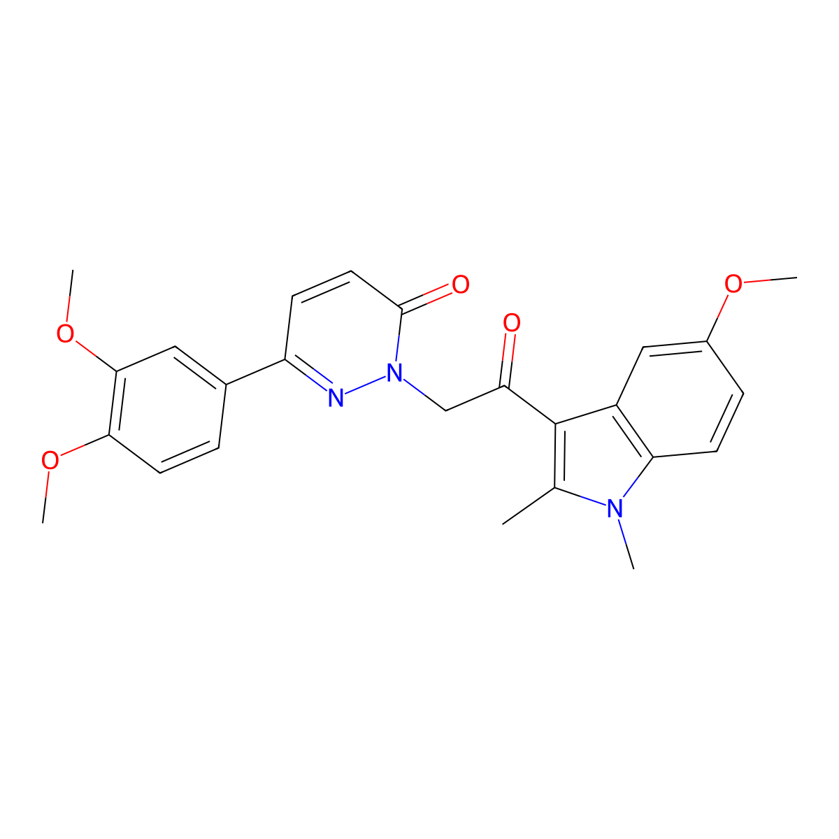 6-(3,4-dimethoxyphenyl)-2-[2-(5-methoxy-1,2-dimethyl-1H-indol-3-yl)-2-oxoethyl]pyridazin-3(2H)-one molecular structure, CAS 1219541-74-8