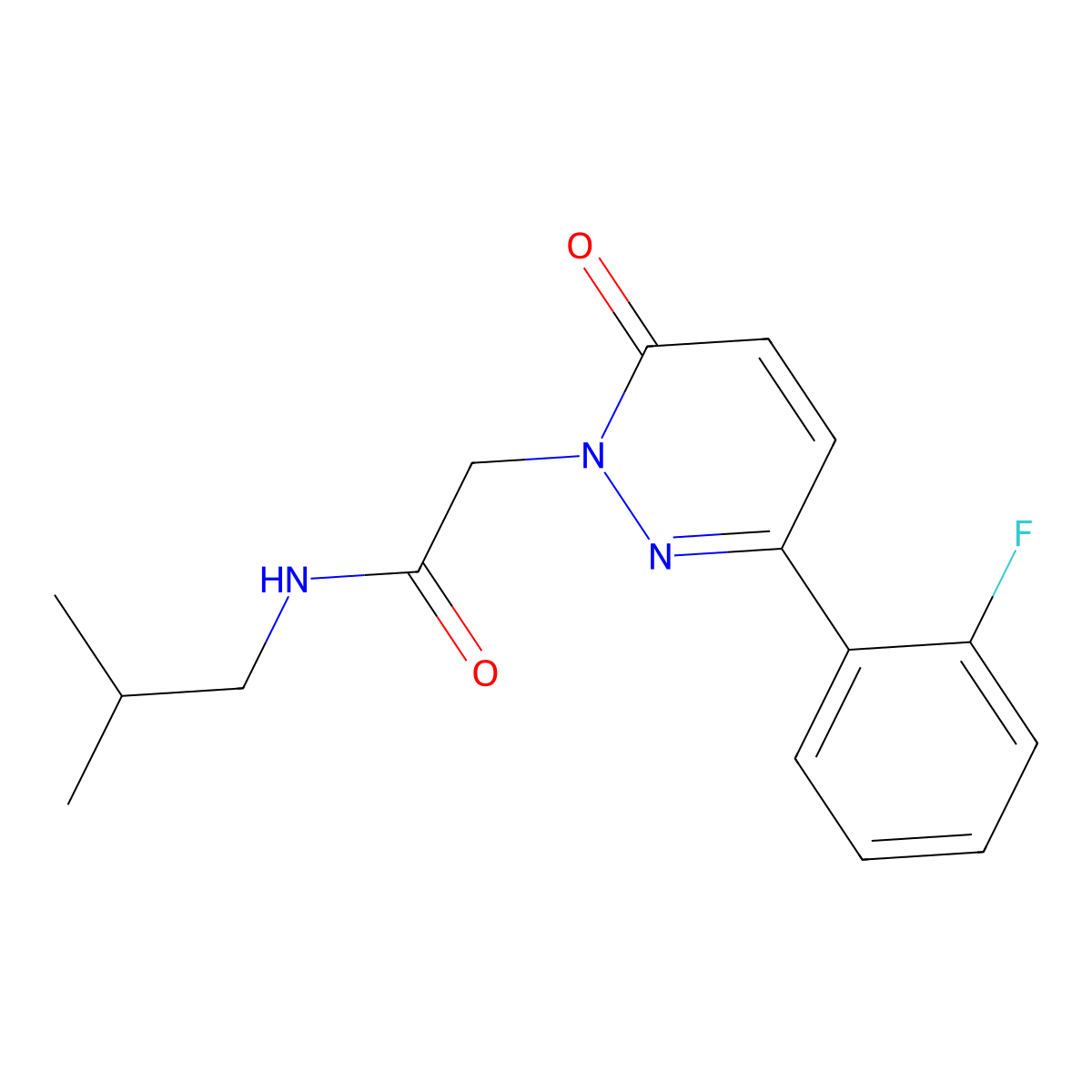 2-[3-(2-fluorophenyl)-6-oxo-1(6H)-pyridazinyl]-N-isobutylacetamide molecular structure, CAS 1219541-79-3